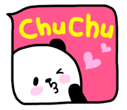 Panda in the Speech balloon 2 sticker #11262242