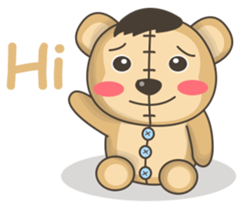 Teddy monkey sticker #11267664