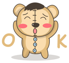 Teddy monkey sticker #11267665