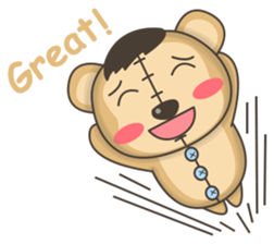 Teddy monkey sticker #11267667