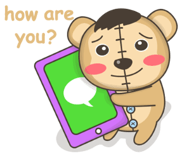 Teddy monkey sticker #11267668