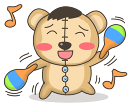 Teddy monkey sticker #11267676