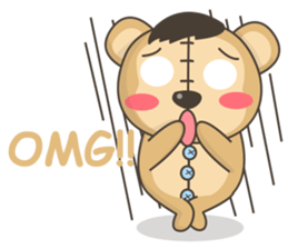 Teddy monkey sticker #11267694