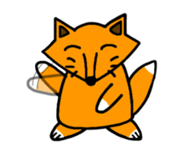 Little silly fox sticker #11268024