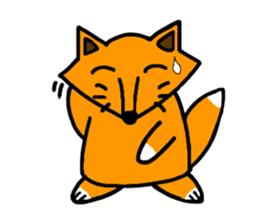 Little silly fox sticker #11268027