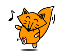 Little silly fox sticker #11268028