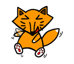 Little silly fox sticker #11268029