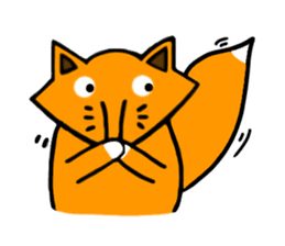 Little silly fox sticker #11268031