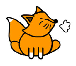 Little silly fox sticker #11268032