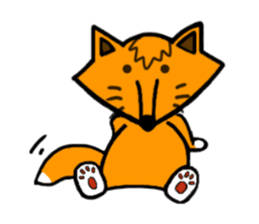 Little silly fox sticker #11268035
