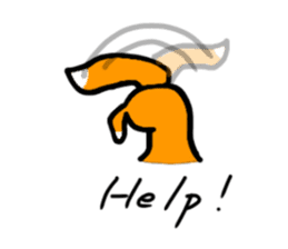 Little silly fox sticker #11268051