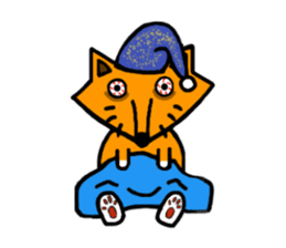Little silly fox sticker #11268062