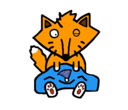 Little silly fox sticker #11268063