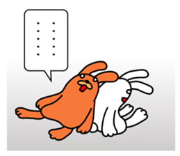 Soft movement of the rabbit 2 sticker #11268276