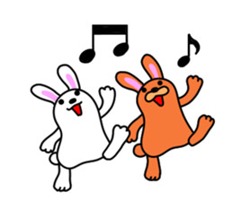 Soft movement of the rabbit 2 sticker #11268278