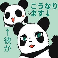 The Panda suddenly become handsome