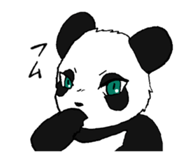 The Panda suddenly become handsome sticker #11268461