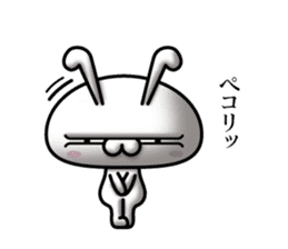 chiseled rabbit face (1) sticker #11269312
