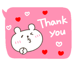 Bear with handwriting balloon(English) sticker #11271064