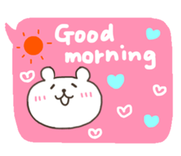 Bear with handwriting balloon(English) sticker #11271065