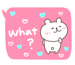 Bear with handwriting balloon(English) sticker #11271070