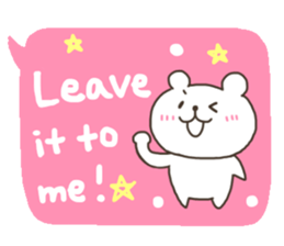 Bear with handwriting balloon(English) sticker #11271074