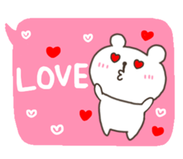 Bear with handwriting balloon(English) sticker #11271080