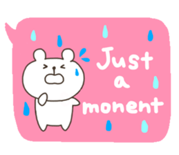 Bear with handwriting balloon(English) sticker #11271083