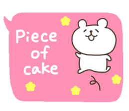 Bear with handwriting balloon(English) sticker #11271091