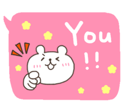 Bear with handwriting balloon(English) sticker #11271094