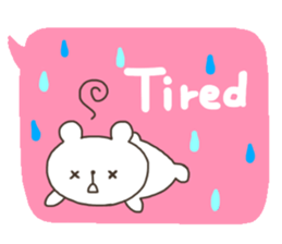 Bear with handwriting balloon(English) sticker #11271100