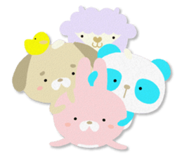 PASTEL RABBIT & FRIENDS sticker #11272343