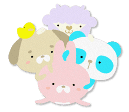 PASTEL RABBIT & FRIENDS sticker #11272343