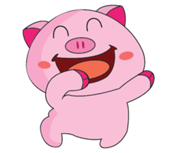 One of us: A Little Cute Piku-Pig sticker #11273095