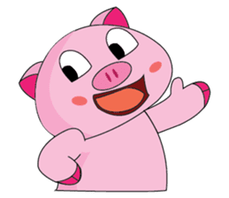 One of us: A Little Cute Piku-Pig sticker #11273098