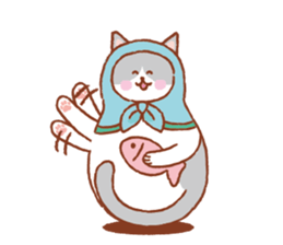 nekoryoshka(cat matryoshka doll) sticker #11273105
