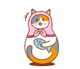 nekoryoshka(cat matryoshka doll) sticker #11273106