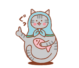 nekoryoshka(cat matryoshka doll) sticker #11273107
