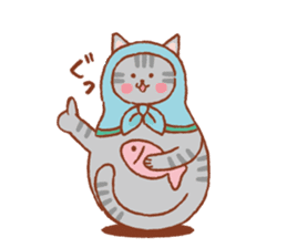 nekoryoshka(cat matryoshka doll) sticker #11273107