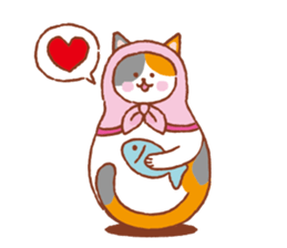 nekoryoshka(cat matryoshka doll) sticker #11273124