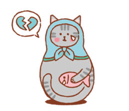 nekoryoshka(cat matryoshka doll) sticker #11273125