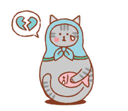 nekoryoshka(cat matryoshka doll) sticker #11273125