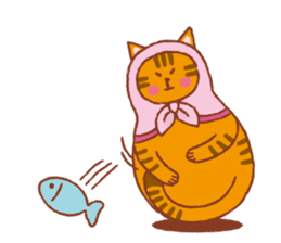 nekoryoshka(cat matryoshka doll) sticker #11273138