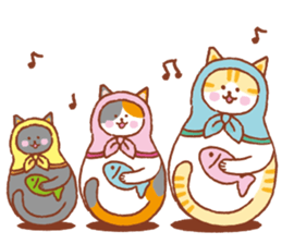 nekoryoshka(cat matryoshka doll) sticker #11273143