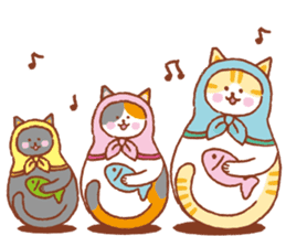 nekoryoshka(cat matryoshka doll) sticker #11273143