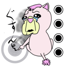 toy poodle of shaved sides sticker #11274119