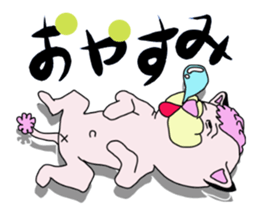 toy poodle of shaved sides sticker #11274120