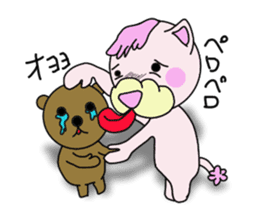 toy poodle of shaved sides sticker #11274135