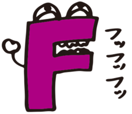 Alphabet friends by nao sticker #11274637