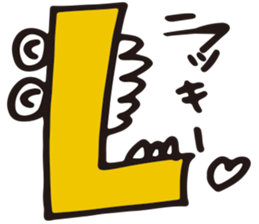 Alphabet friends by nao sticker #11274643